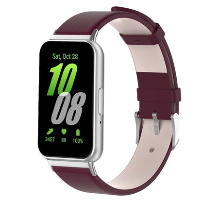 For Samsung Galaxy Fit3 SM-R390 Replacement Wrist Band Adjustable Leather Watch Strap