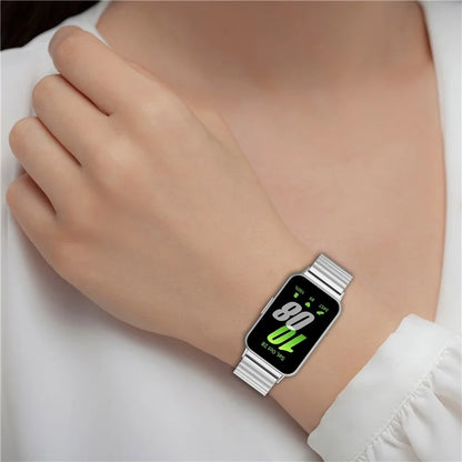 For Samsung Galaxy Fit3 SM-R390 Stainless Steel Strap Butterfly Buckle Replacement Band