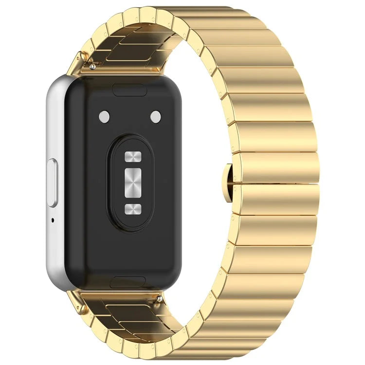For Samsung Galaxy Fit3 SM-R390 Stainless Steel Strap Butterfly Buckle Replacement Band