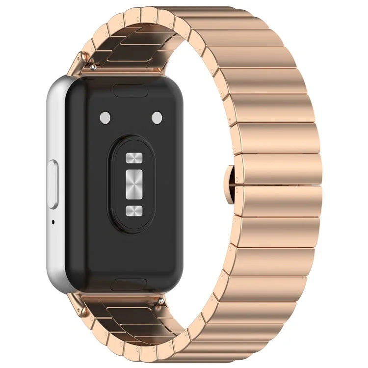 For Samsung Galaxy Fit3 SM-R390 Stainless Steel Strap Butterfly Buckle Replacement Band