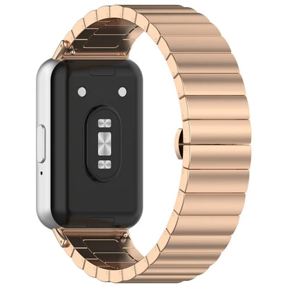 For Samsung Galaxy Fit3 SM-R390 Stainless Steel Strap Butterfly Buckle Replacement Band