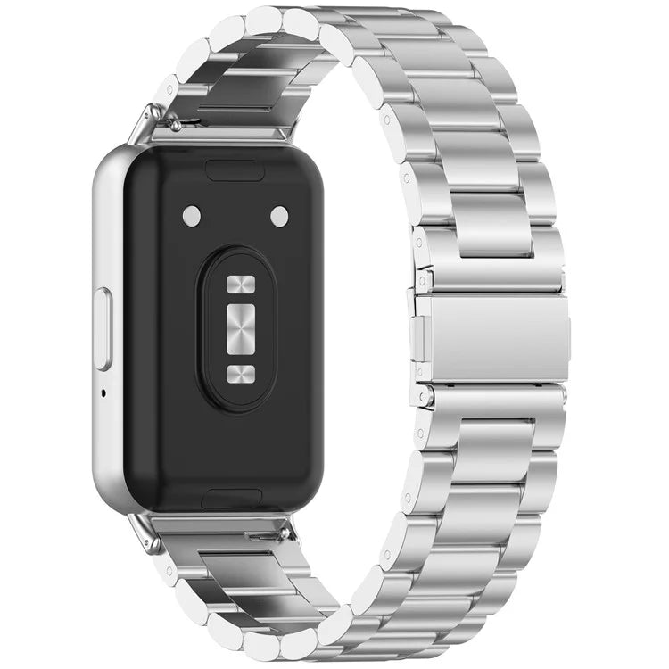 For Samsung Galaxy Fit3 SM-R390 Replacement Strap Classic 3-Bead Stainless Steel Watch Band