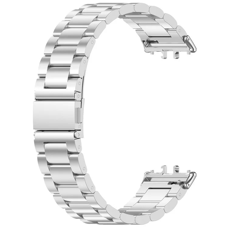 For Samsung Galaxy Fit3 SM-R390 Replacement Strap Classic 3-Bead Stainless Steel Watch Band