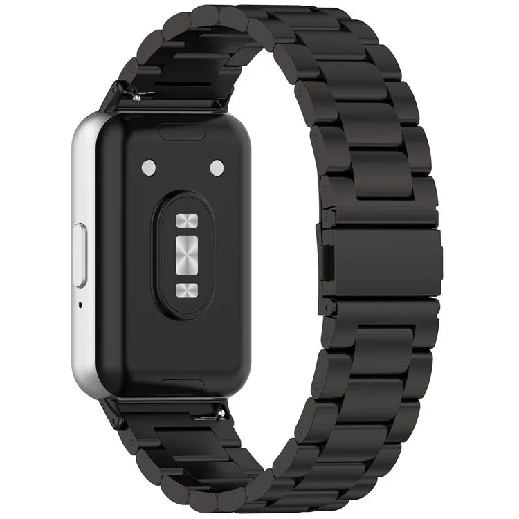 For Samsung Galaxy Fit3 SM-R390 Replacement Strap Classic 3-Bead Stainless Steel Watch Band