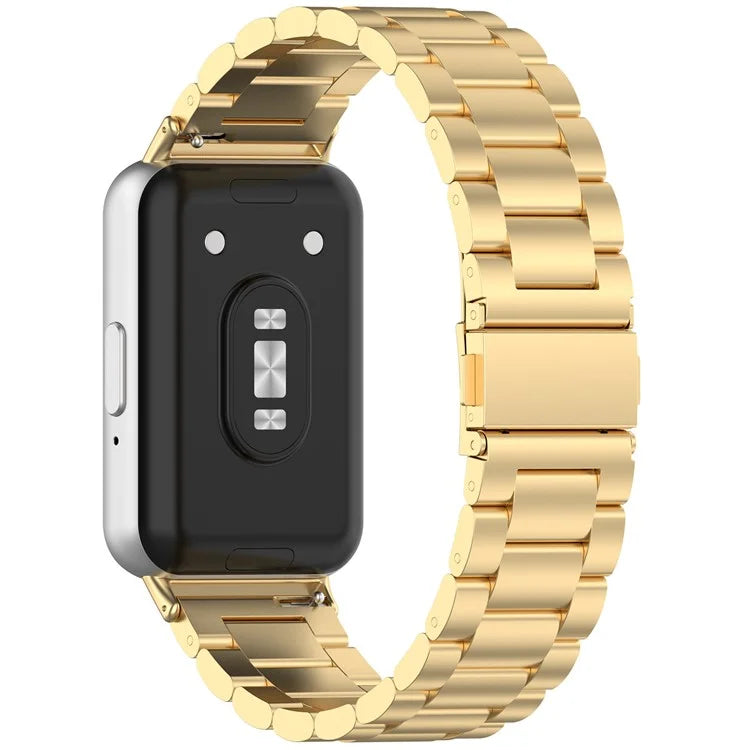 For Samsung Galaxy Fit3 SM-R390 Replacement Strap Classic 3-Bead Stainless Steel Watch Band
