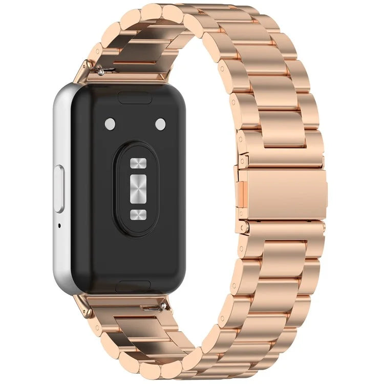 For Samsung Galaxy Fit3 SM-R390 Replacement Strap Classic 3-Bead Stainless Steel Watch Band