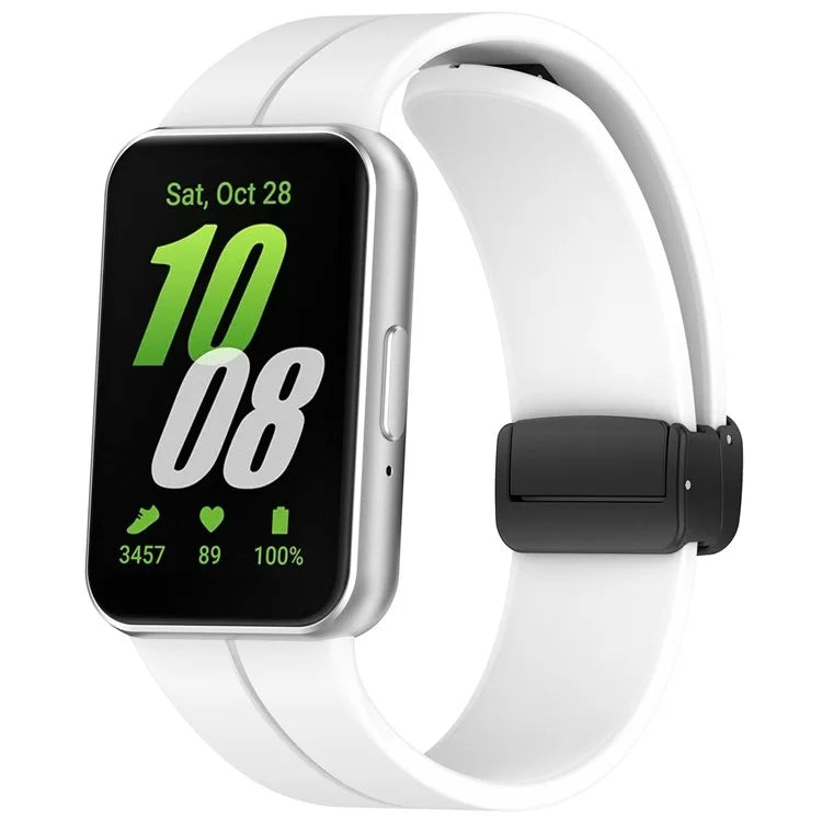 For Samsung Galaxy Fit3 Silicone Watch Band Folding Buckle Sport Replacement Straps