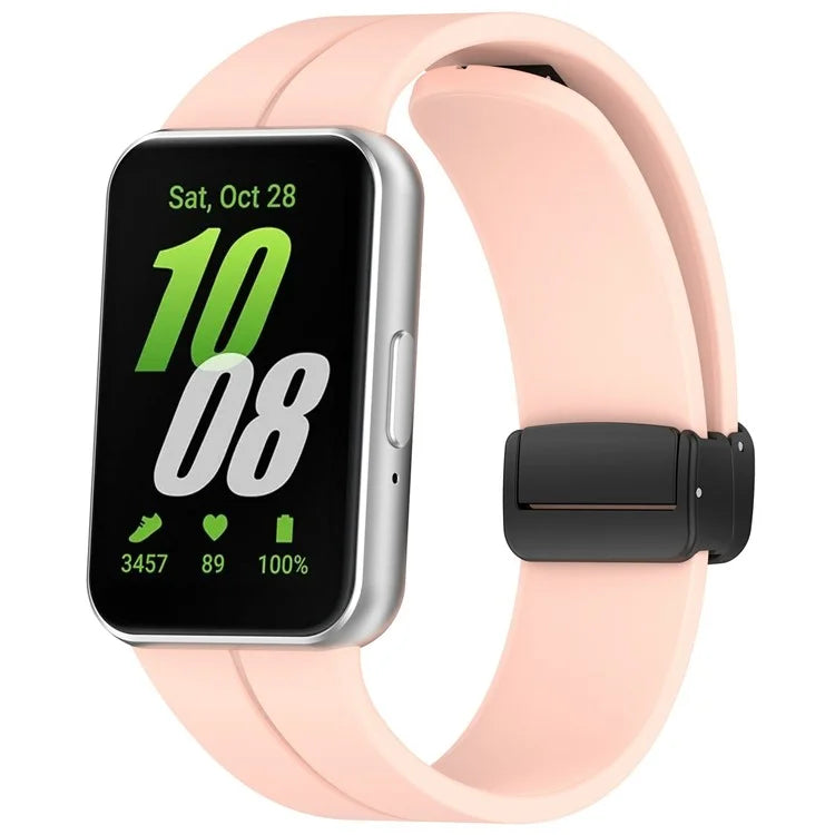For Samsung Galaxy Fit3 Silicone Watch Band Folding Buckle Sport Replacement Straps