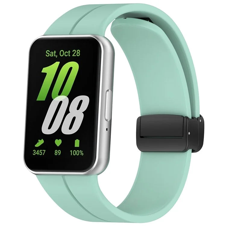 For Samsung Galaxy Fit3 Silicone Watch Band Folding Buckle Sport Replacement Straps