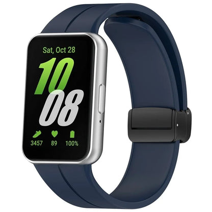 For Samsung Galaxy Fit3 Silicone Watch Band Folding Buckle Sport Replacement Straps