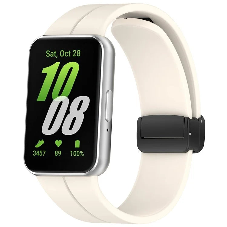 For Samsung Galaxy Fit3 Silicone Watch Band Folding Buckle Sport Replacement Straps