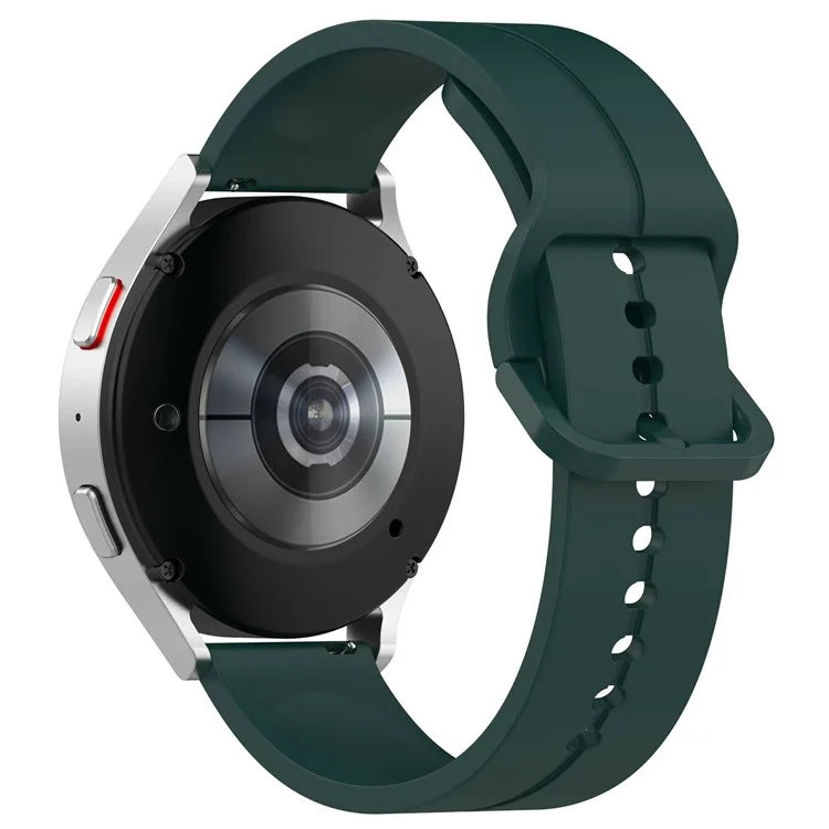 For Samsung Galaxy Watch6 Classic 43mm / 47mm Silicone Watch Strap 20mm Adjustable Wrist Band