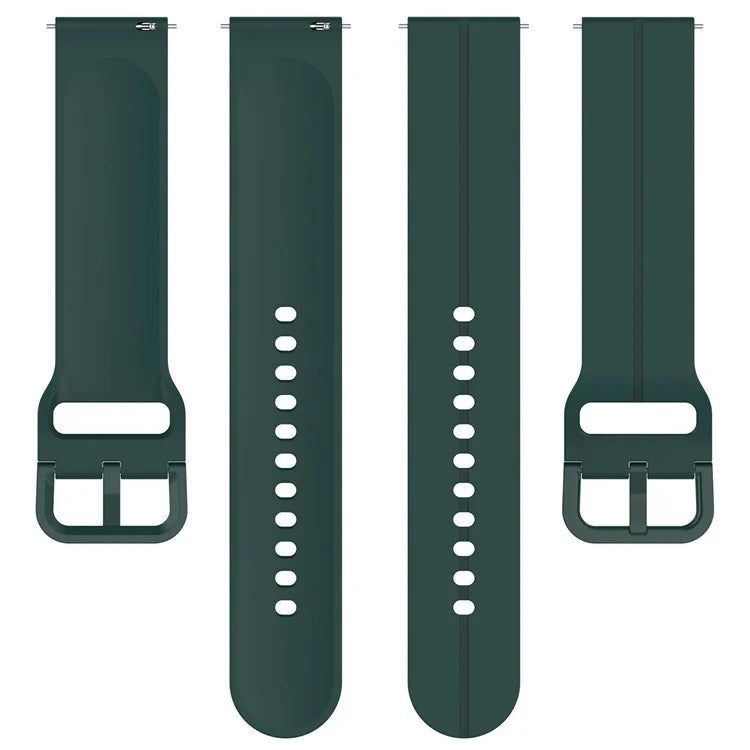For Samsung Galaxy Watch6 Classic 43mm / 47mm Silicone Watch Strap 20mm Adjustable Wrist Band