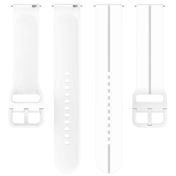 For Samsung Galaxy Watch6 Classic 43mm / 47mm Silicone Watch Strap 20mm Adjustable Wrist Band