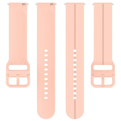 For Samsung Galaxy Watch6 Classic 43mm / 47mm Silicone Watch Strap 20mm Adjustable Wrist Band