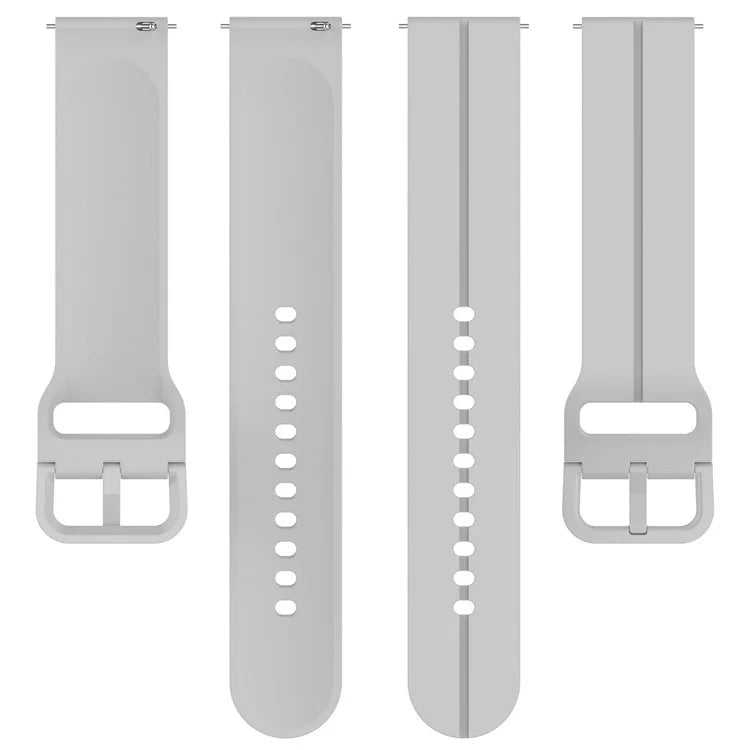 For Samsung Galaxy Watch6 Classic 43mm / 47mm Silicone Watch Strap 20mm Adjustable Wrist Band