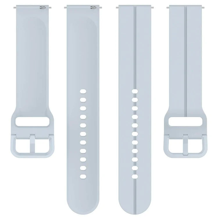 For Samsung Galaxy Watch6 Classic 43mm / 47mm Silicone Watch Strap 20mm Adjustable Wrist Band