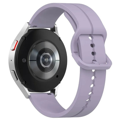 For Samsung Galaxy Watch6 Classic 43mm / 47mm Silicone Watch Strap 20mm Adjustable Wrist Band