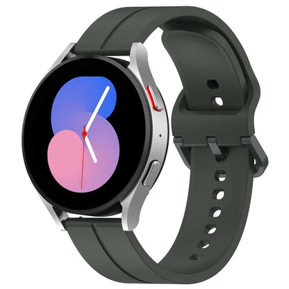 For Samsung Galaxy Watch6 Classic 43mm / 47mm Silicone Watch Strap 20mm Adjustable Wrist Band
