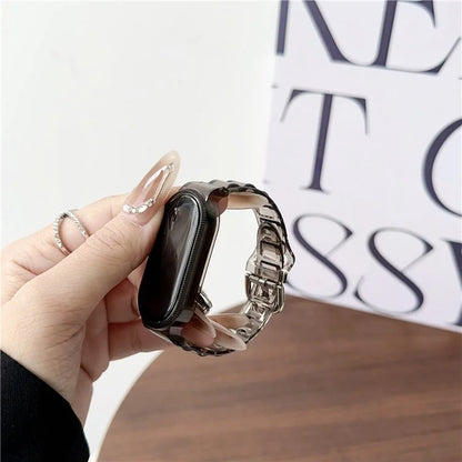 For Xiaomi Smart Band 8 Ice Cube Texture Watch Strap Flexible TPU Watchband