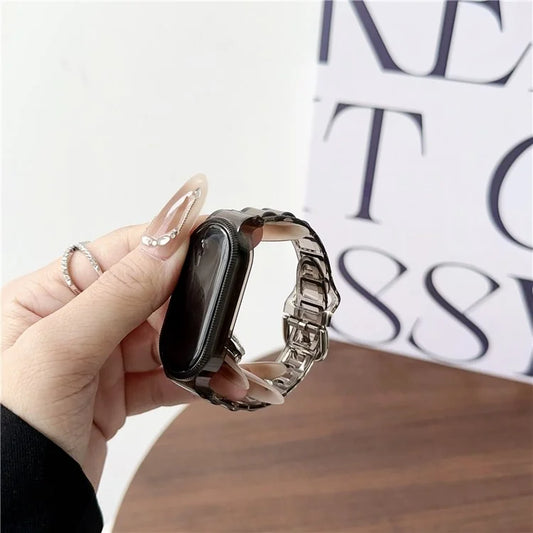 For Xiaomi Smart Band 8 Ice Cube Texture Watch Strap Flexible TPU Watchband