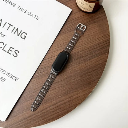 For Xiaomi Smart Band 8 Ice Cube Texture Watch Strap Flexible TPU Watchband