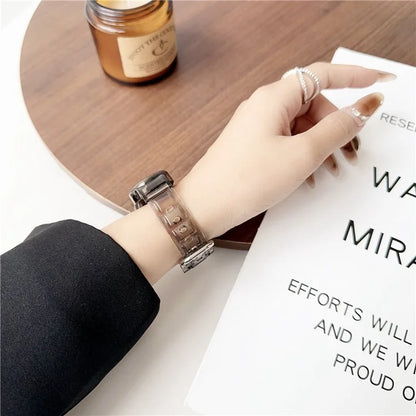 For Xiaomi Smart Band 8 Ice Cube Texture Watch Strap Flexible TPU Watchband