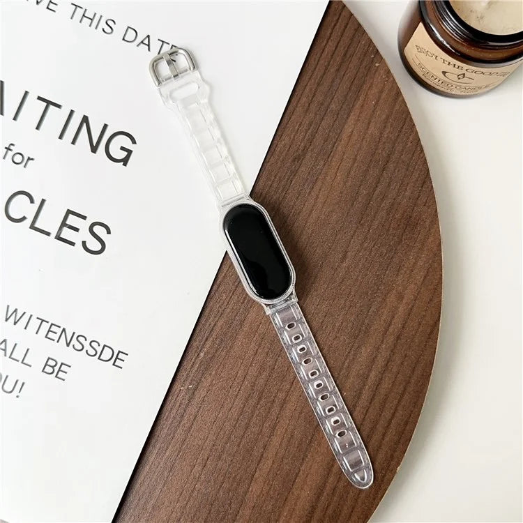 For Xiaomi Smart Band 8 Ice Cube Texture Watch Strap Flexible TPU Watchband