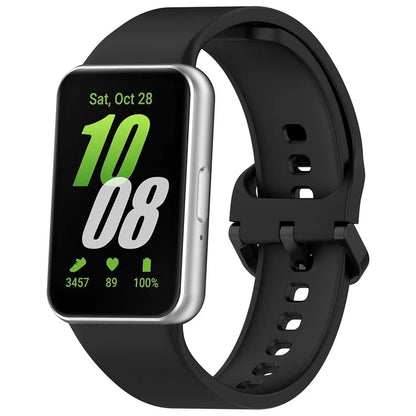 For Samsung Galaxy Fit3 (SM-R390) Watch Bracelet Soft Silicone Strap with Flat Buckle