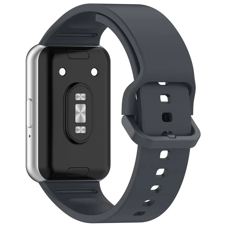For Samsung Galaxy Fit3 (SM-R390) Watch Bracelet Soft Silicone Strap with Flat Buckle