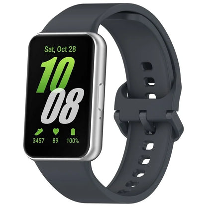 For Samsung Galaxy Fit3 (SM-R390) Watch Bracelet Soft Silicone Strap with Flat Buckle