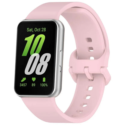 For Samsung Galaxy Fit3 (SM-R390) Watch Bracelet Soft Silicone Strap with Flat Buckle
