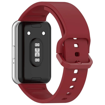 For Samsung Galaxy Fit3 (SM-R390) Watch Bracelet Soft Silicone Strap with Flat Buckle