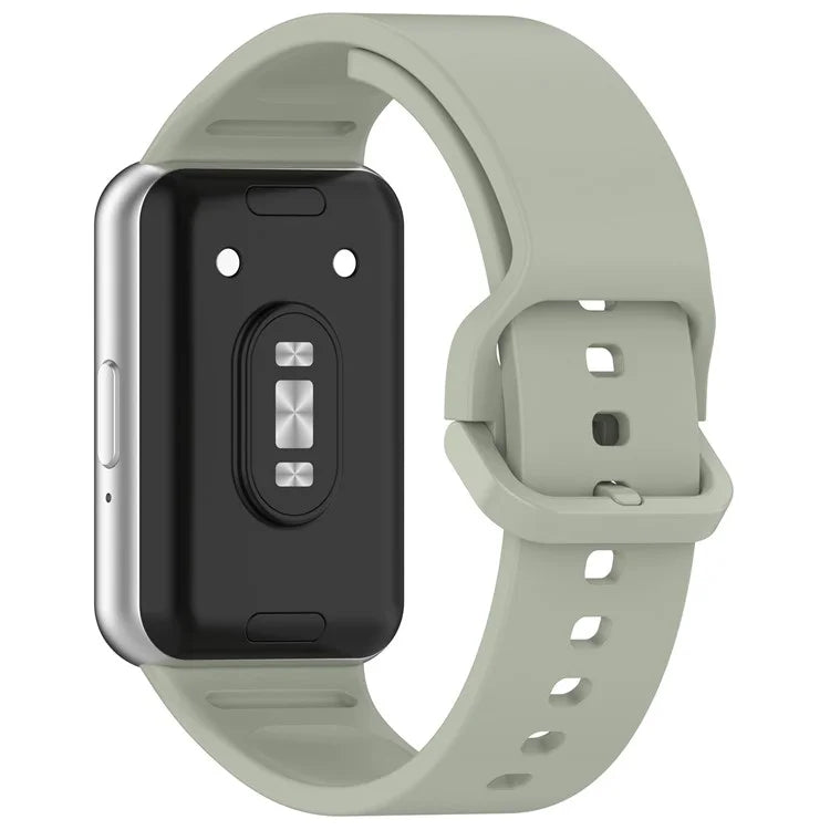 For Samsung Galaxy Fit3 (SM-R390) Watch Bracelet Soft Silicone Strap with Flat Buckle