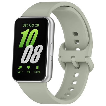 For Samsung Galaxy Fit3 (SM-R390) Watch Bracelet Soft Silicone Strap with Flat Buckle