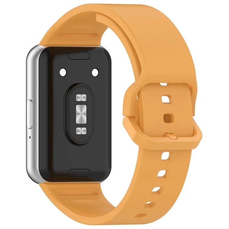 For Samsung Galaxy Fit3 (SM-R390) Watch Bracelet Soft Silicone Strap with Flat Buckle