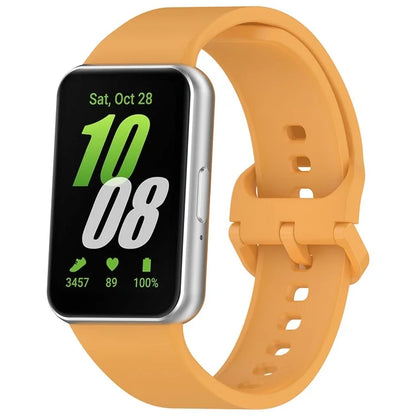 For Samsung Galaxy Fit3 (SM-R390) Watch Bracelet Soft Silicone Strap with Flat Buckle