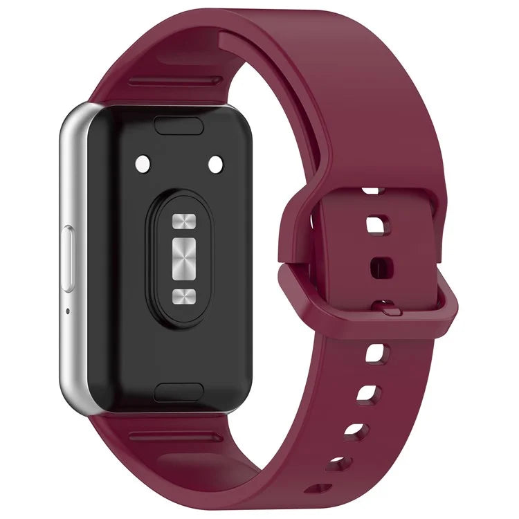 For Samsung Galaxy Fit3 (SM-R390) Watch Bracelet Soft Silicone Strap with Flat Buckle