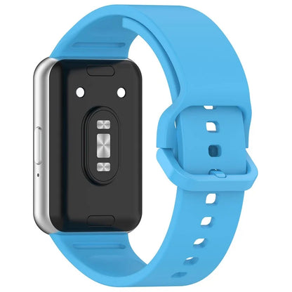 For Samsung Galaxy Fit3 (SM-R390) Watch Bracelet Soft Silicone Strap with Flat Buckle