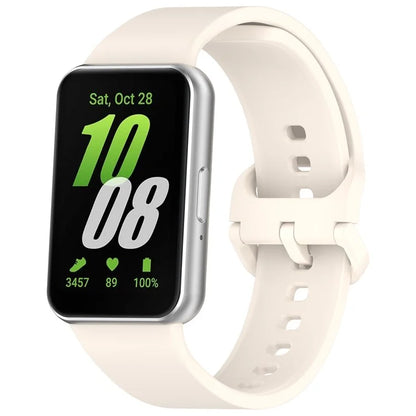 For Samsung Galaxy Fit3 (SM-R390) Watch Bracelet Soft Silicone Strap with Flat Buckle