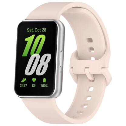 For Samsung Galaxy Fit3 (SM-R390) Watch Bracelet Soft Silicone Strap with Flat Buckle
