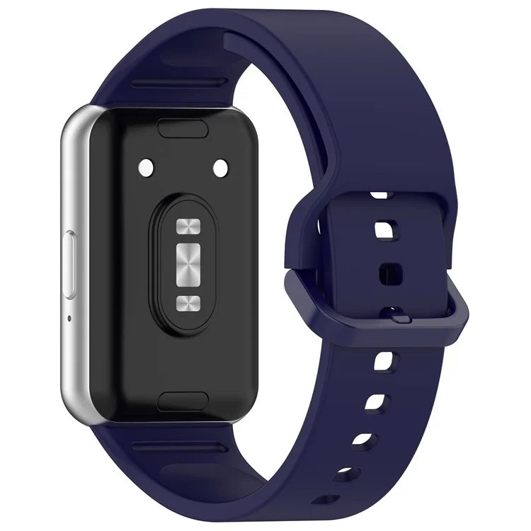For Samsung Galaxy Fit3 (SM-R390) Watch Bracelet Soft Silicone Strap with Flat Buckle
