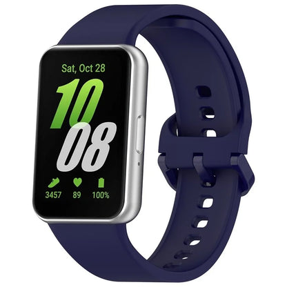 For Samsung Galaxy Fit3 (SM-R390) Watch Bracelet Soft Silicone Strap with Flat Buckle