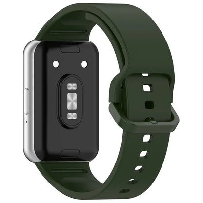 For Samsung Galaxy Fit3 (SM-R390) Watch Bracelet Soft Silicone Strap with Flat Buckle