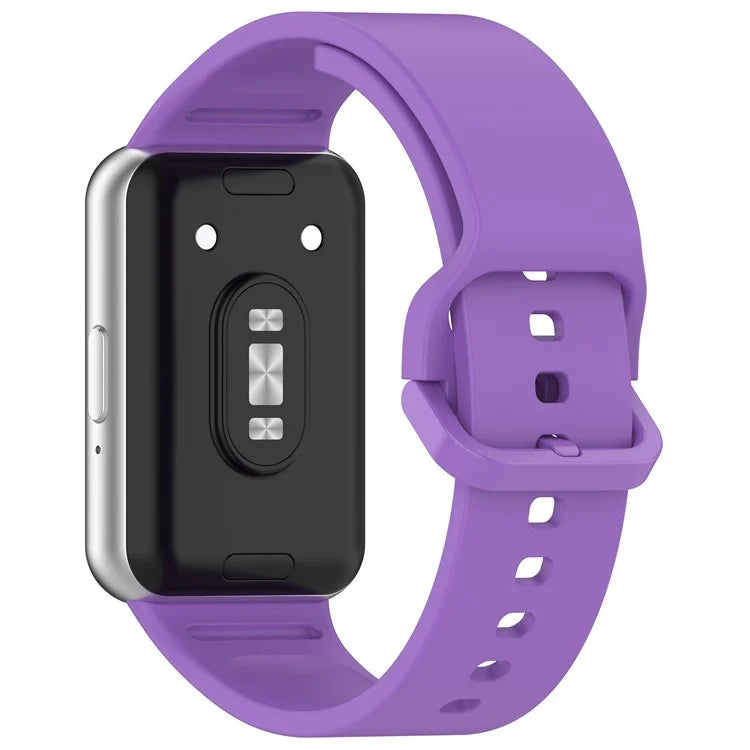 For Samsung Galaxy Fit3 (SM-R390) Watch Bracelet Soft Silicone Strap with Flat Buckle