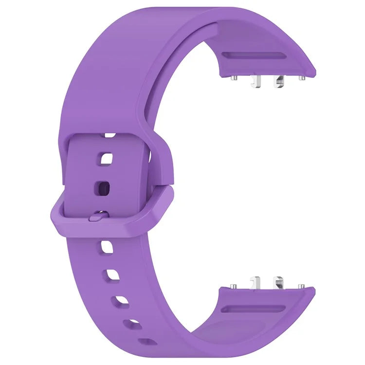 For Samsung Galaxy Fit3 (SM-R390) Watch Bracelet Soft Silicone Strap with Flat Buckle