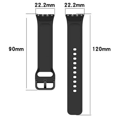 For Samsung Galaxy Fit3 (SM-R390) Watch Bracelet Soft Silicone Strap with Flat Buckle