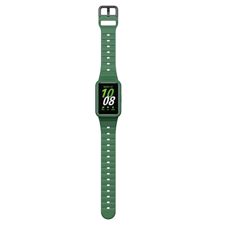For Samsung Galaxy Fit3 Watch Bracelet Soft Silicone Integrated Strap Replacement