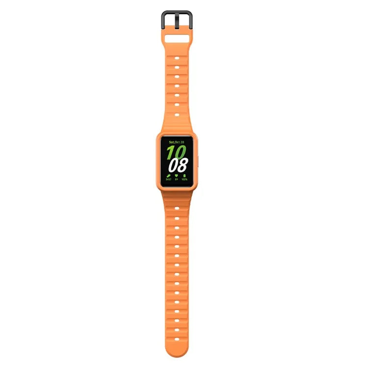 For Samsung Galaxy Fit3 Watch Bracelet Soft Silicone Integrated Strap Replacement