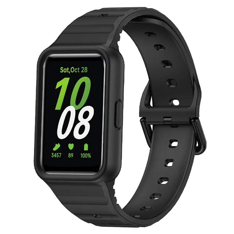 For Samsung Galaxy Fit3 Watch Bracelet Soft Silicone Integrated Strap Replacement